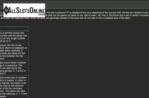 Game Rules screen