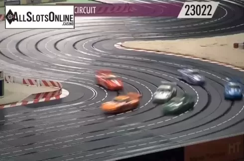 Game Screen. Virtual Slot Cars Racing from Kiron Interactive