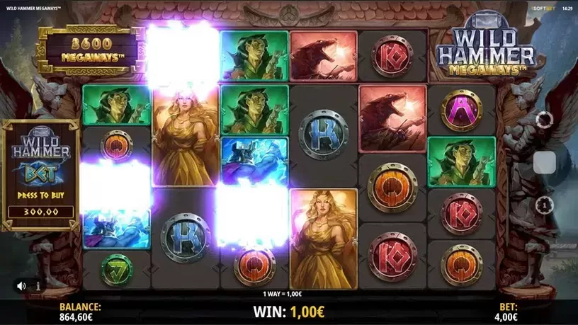 Wild Hammer Megaways slot screenshot 1