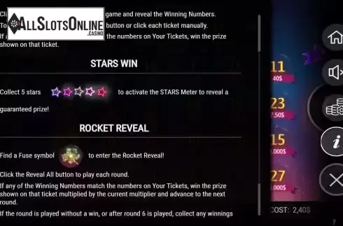 Features screen