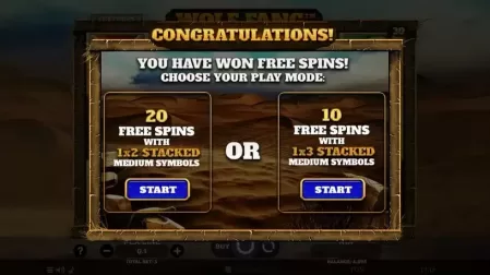 Wolf Fang – Golden Sands slot screenshot 2