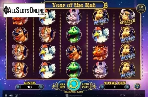 Reel Screen. Year of the Rat (Spinomenal) from Spinomenal