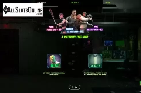 Features screen