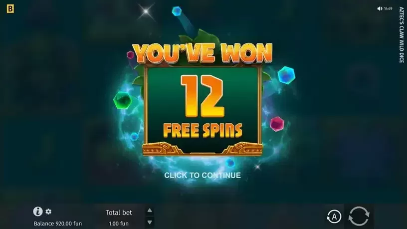 Aztec's Claw Wild Dice slot screenshot 3