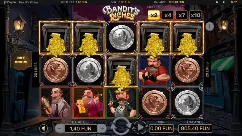 Bandit's Riches slot screenshot 2