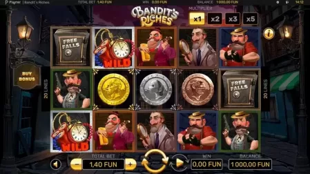 Bandit's Riches slot screenshot 1