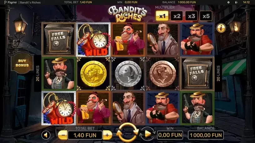Bandit's Riches slot screenshot 1