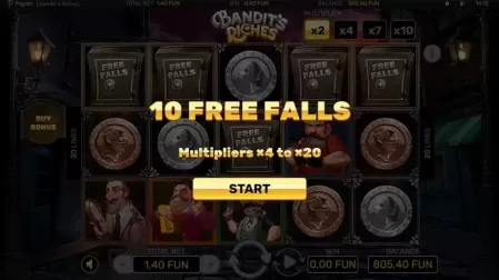 Bandit's Riches slot screenshot 3