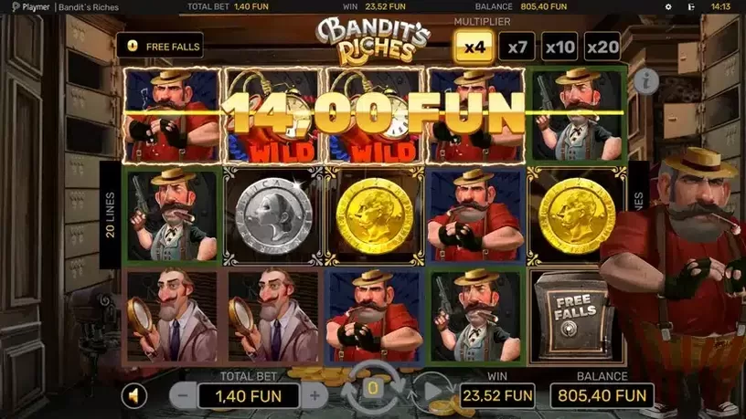 Bandit's Riches slot screenshot 5
