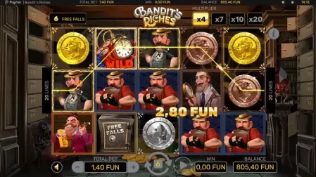 Bandit's Riches slot screenshot 4