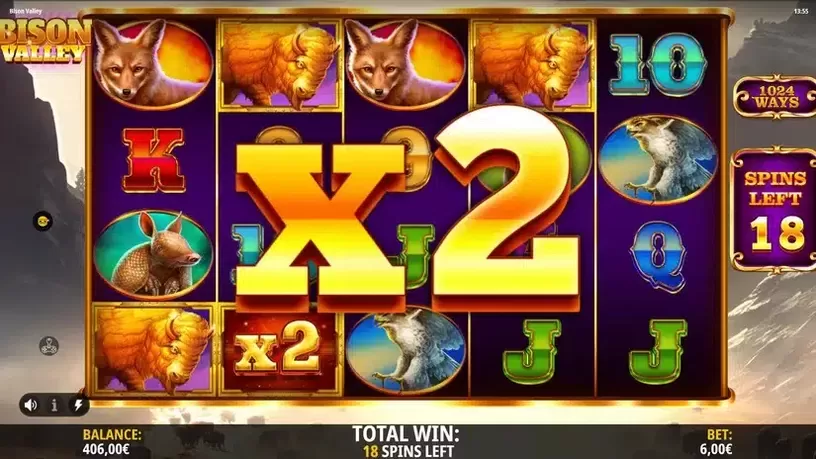 Bison Valley slot screenshot 5