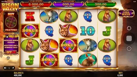 Bison Valley slot screenshot 2
