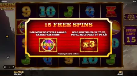 Bison Valley slot screenshot 4