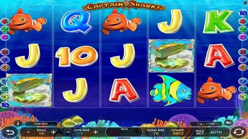 Captain Sharky slot screenshot 1