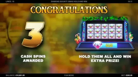 Diamond Bounty Xmas Hold’n’Win slot screenshot 2
