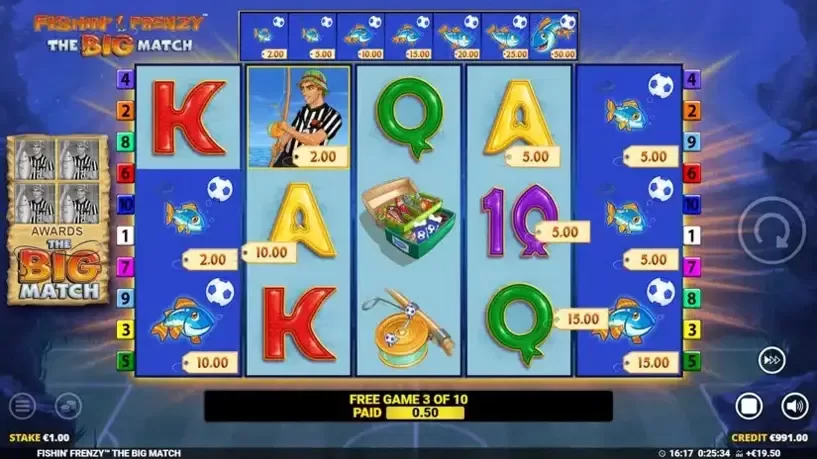 Fishin Frenzy The Big Match slot screenshot 
