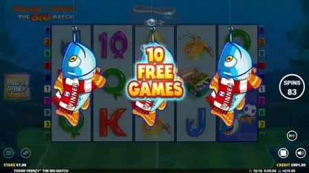 Fishin Frenzy The Big Match slot screenshot 3