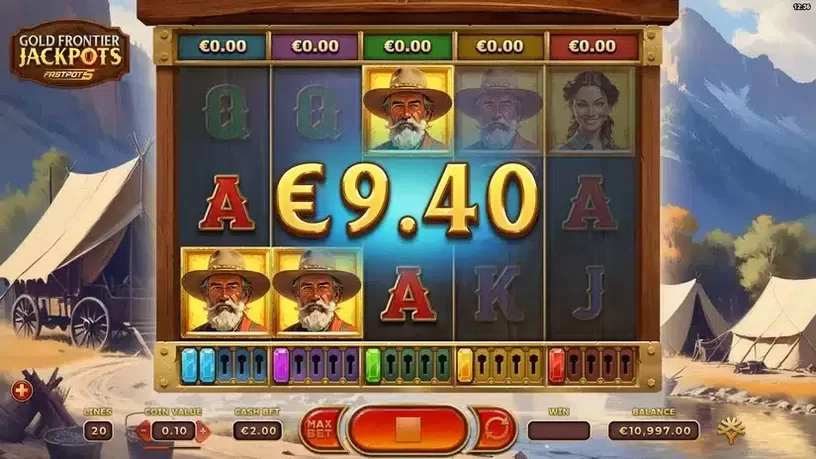 Gold Frontier Jackpots FastPot5 slot screenshot 2
