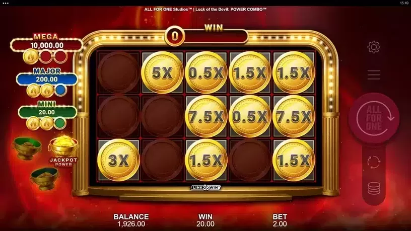 Luck of the Devil POWER COMBO slot screenshot