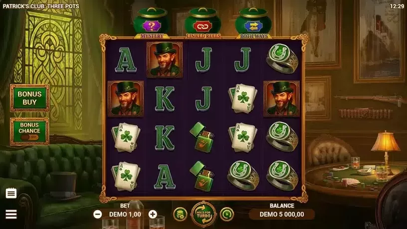 Patrick's Club: Three Pots slot screenshot 1