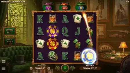 Patrick’s Club: Three Pots slot screenshot 2