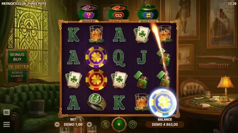 Patrick's Club: Three Pots slot screenshot 2
