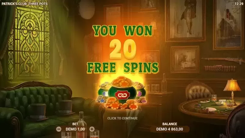 Patrick's Club: Three Pots slot screenshot 3