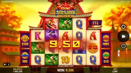 Rising Samurai Hold & Win slot screenshot 2