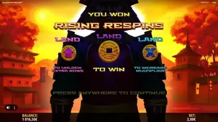 Rising Samurai Hold & Win slot screenshot 5