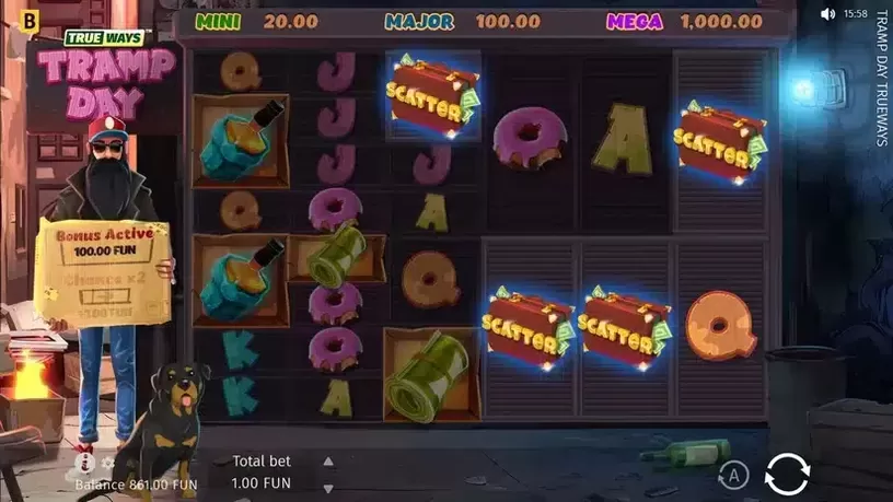 Tramp Day TRUEWAYS slot screenshot 4