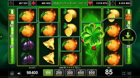100 Burning Hot slot screenshot 2