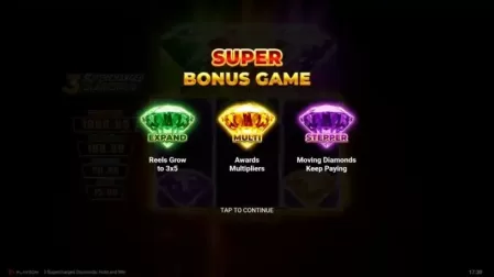 3 Supercharged Diamonds: Hold and Win slot screenshot 3
