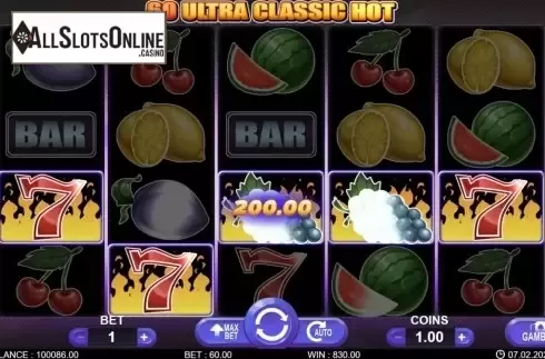 Win screen 3. 60 Ultra Classic Hot from 7mojos