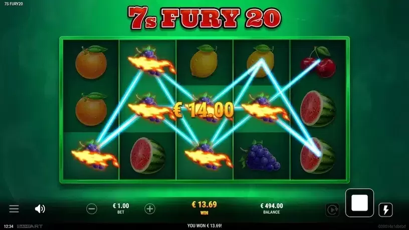 7s Fury 20 slot screenshot 3