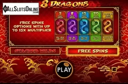 Screen 1. 8 Dragons from Pragmatic Play
