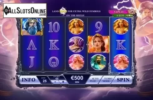 Reel Screen. Age of the Gods: Rulers of Olympus from Playtech Origins