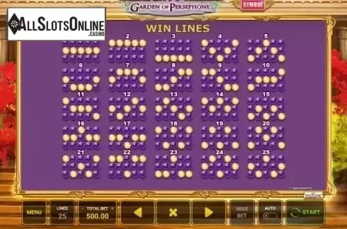 Lines. Almighty Reels - Garden of Persephone from Greentube