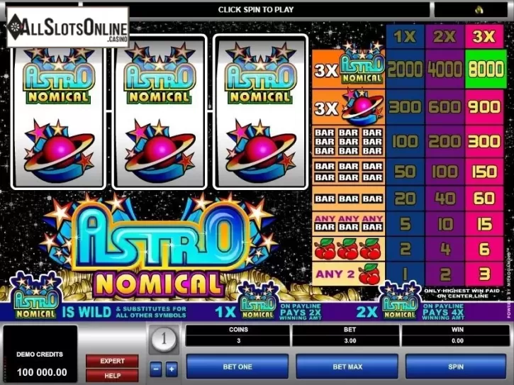 Reel Screen. Astronomical from Microgaming