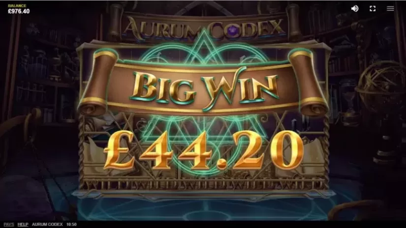 Aurum Codex slot screenshot 2