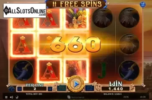 Win Screen 2. Aztec Spell from Spinomenal