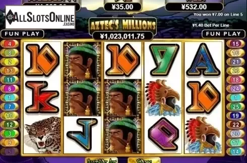 Win Screen. Aztecs Million from RTG