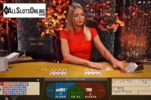 Game Screen. Baccarat B from Evolution Gaming