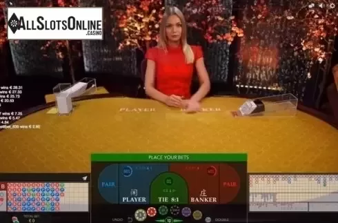 Game Screen. Baccarat B from Evolution Gaming