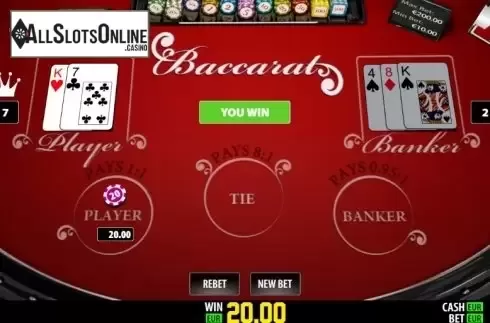 Win screen 1. Baccarat Privee (World Match) from World Match