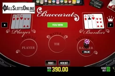 Win screen 3. Baccarat Privee (World Match) from World Match