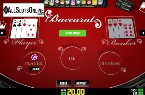 Win screen 2. Baccarat Privee (World Match) from World Match