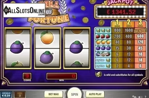 Screen 1. Bell Of Fortune from Play'n Go