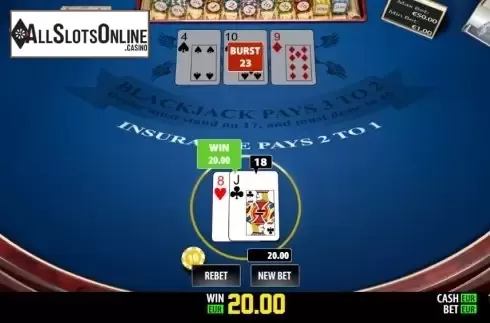 Win screen 2. BlackJack Single Pro (World Match) from World Match