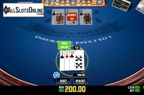 Win screen 3. BlackJack Single Pro (World Match) from World Match