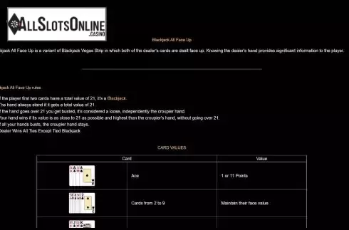 Game Rules screen